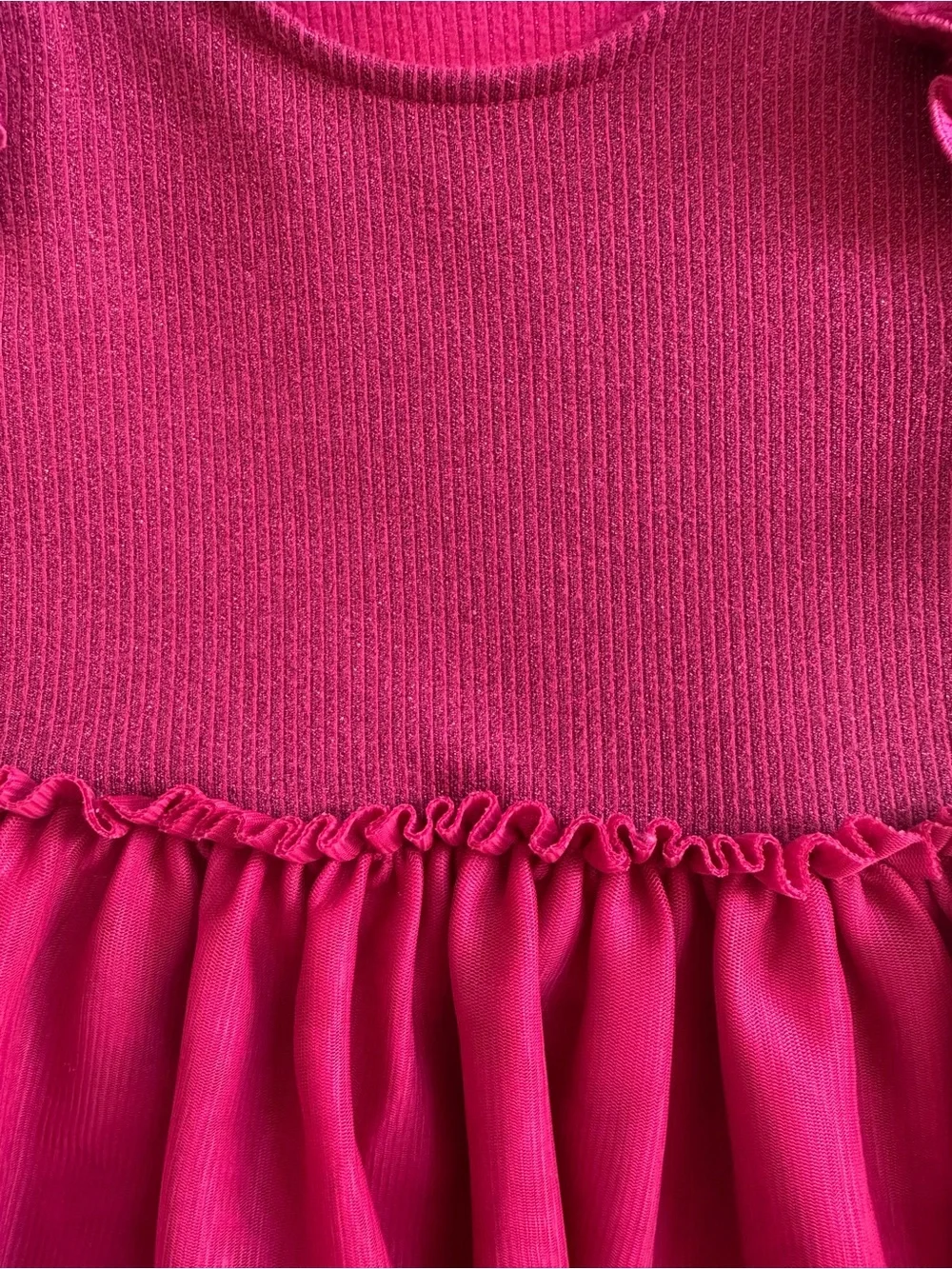 Toddler Girl Fit & Flare Rib-Knit Ruffled Tutu Dress